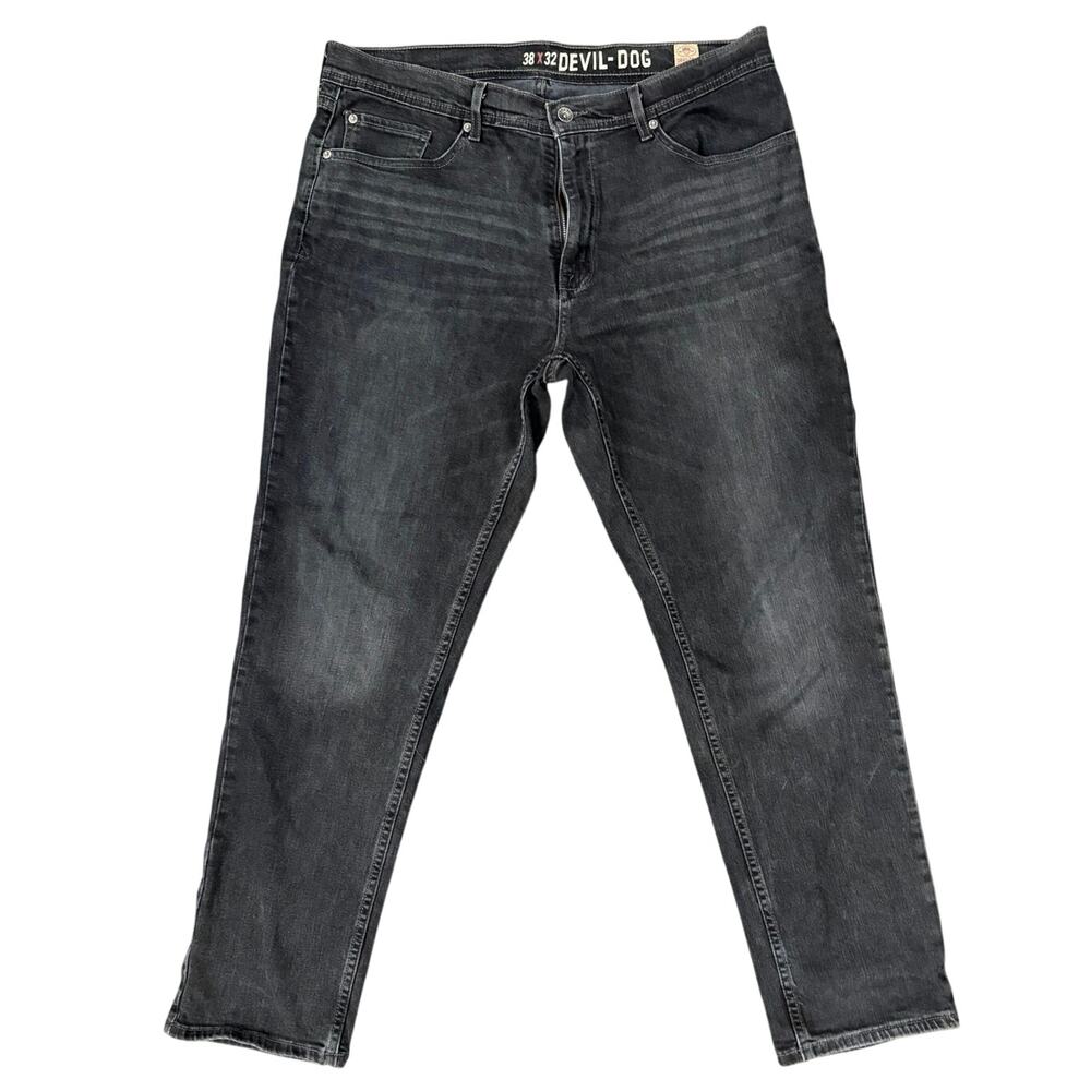 Devil Dog mens denim jeans black 38x32  comfort classic American vintage style